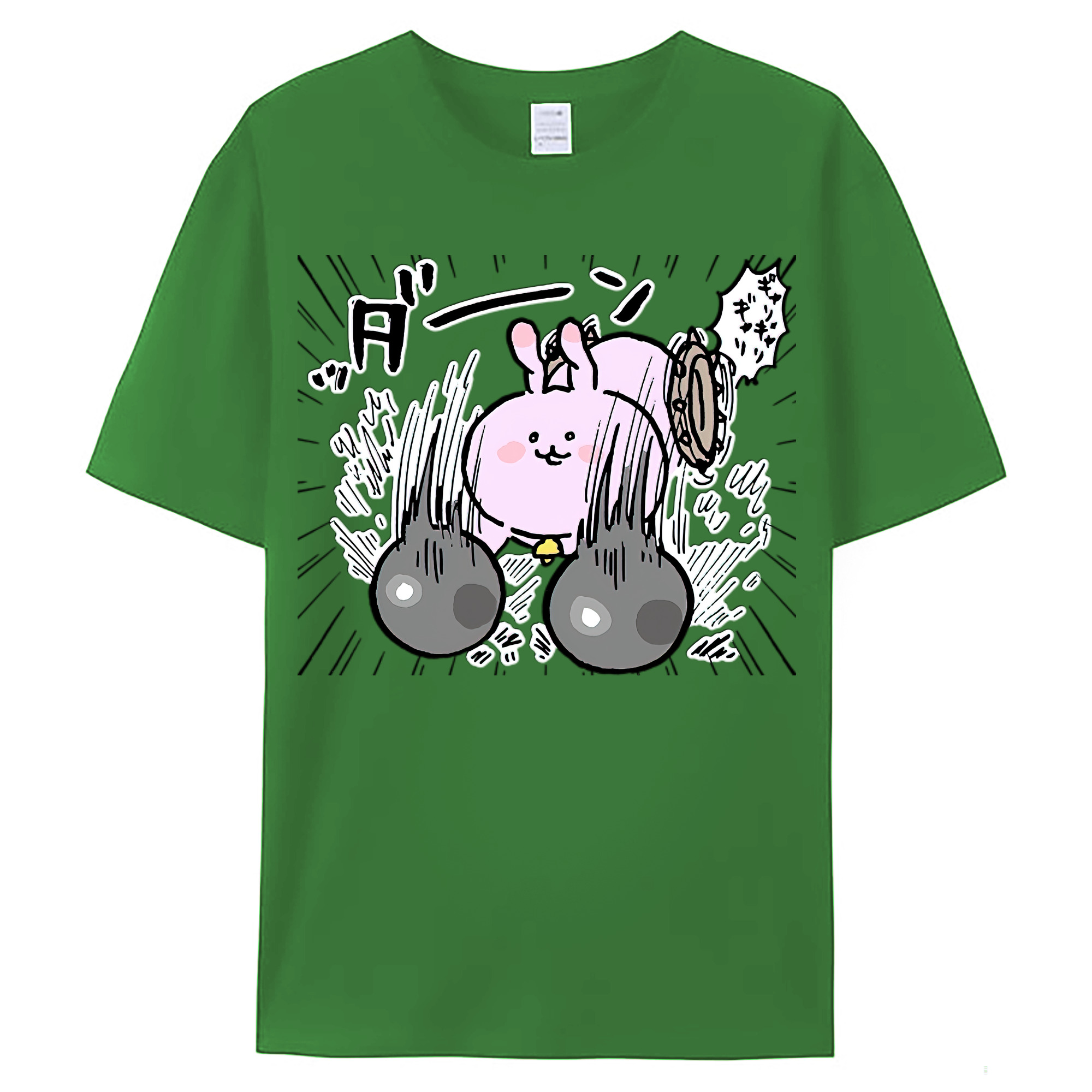 （画像用） ちいかわ うさぎ Chii-kawa usagi レディースカジュアルプリントTシャツ（綿100％）